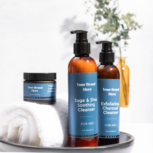 mens skincare products with nonbranded label from ONOXA