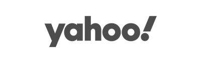 Yahoo! logo in black on a white background
